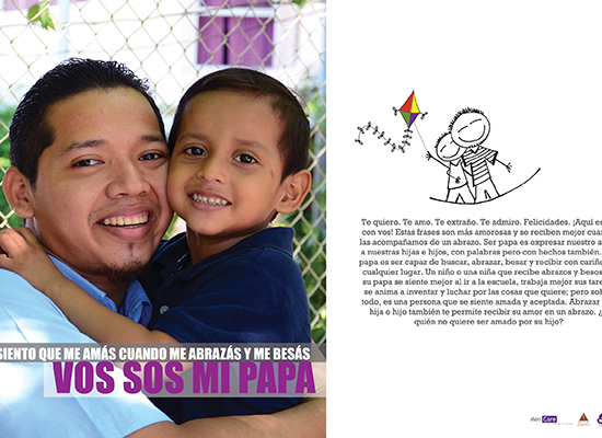 MenCare Nicaragua campaign poster