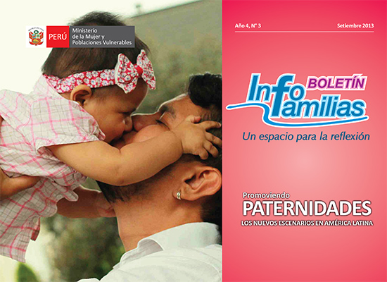 A MenCare Latin America promotional poster of father and baby