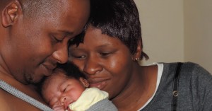 Thulani and Yolanda Velebayi with baby Luncuthu.