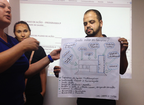 Health professionals participate in a Program P training in Rio de Janeiro.