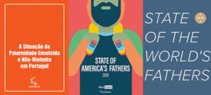 Covers of "State of the World's Fathers" and country reports.