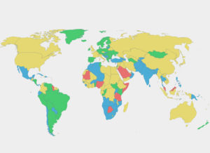 World map.